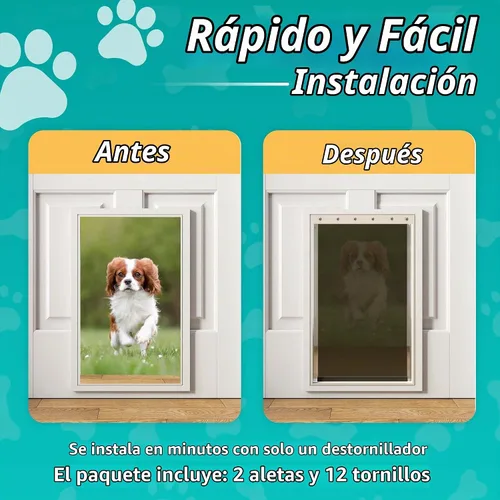 Vista 3 de 2-Pack Extra Large Dog Door Replacement Flaps with Screws 2-flap