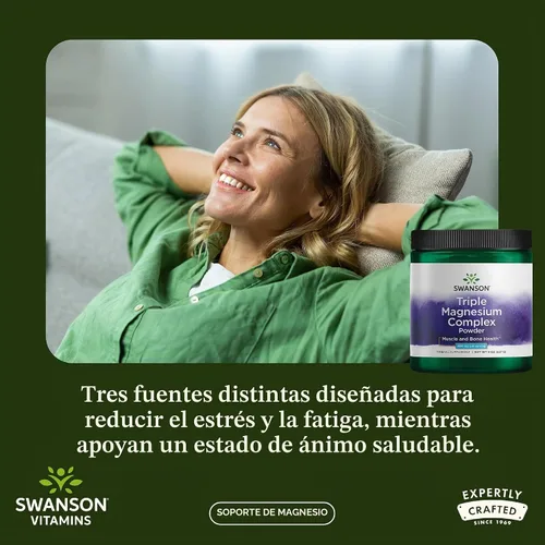 Vista 2 de Swanson Triple Magnesio Complejo Polvo 400 mg, 8 oz