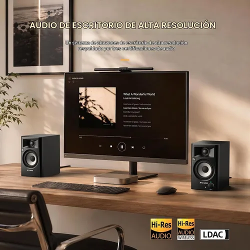 Vista 3 de Nylavee Altavoces de escritorio, Altavoces de computadora de alta resolución para PC de escritorio con LDAC
