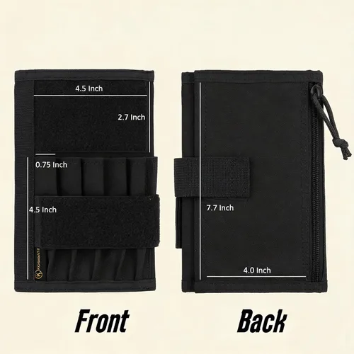 Vista 7 de KOSIBATE Funda táctica para cuaderno, funda de libro de líder militar del ejército, 8 x 5 pulgadas (negro)