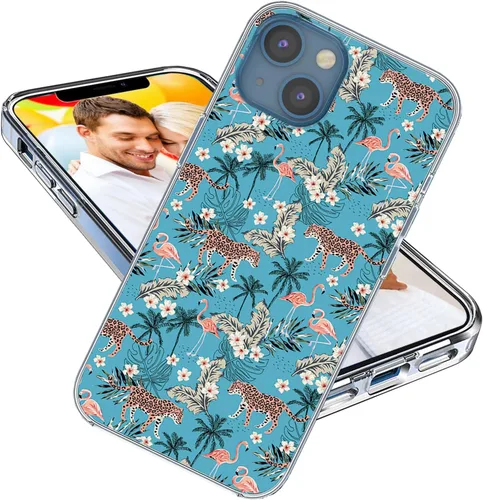 Vista 8 de Funda para iPhone 14, iPhone 13 para niñas, mujeres y hombres, a prueba de golpes, delgada, suave, TPU transparente, funda protectora con diseño Un