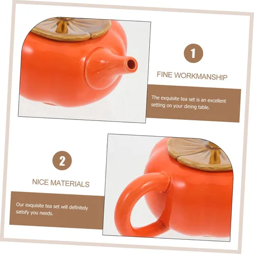 Vista 7 de Juego de té de porcelana de 3 piezas, tetera y tazas de cerámica Teaware Set Kung Fu Teapot