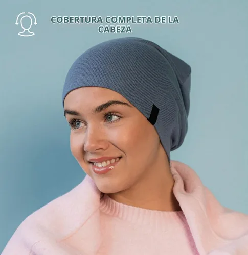 Vista 5 de Gorra Revony para Quimioterapia - Suave y Amigable con la Piel - 100% Algodón Verde militar