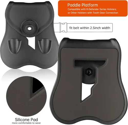 Vista 7 de M&P Shield EZ - Funda OWB para S&W MP9 Shield EZ / MP380 Shield EZ (no compatible con Crimson Trace RED LASERGUARD), mano derecha