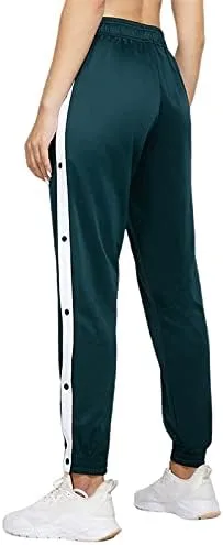 Vista 3 de Pantalones deportivos de cintura alta para mujer con botones a presión