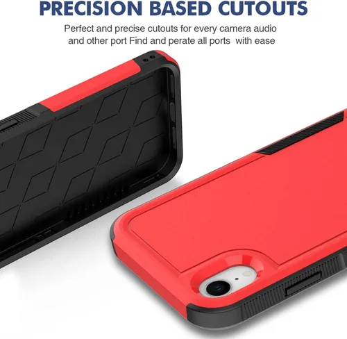 Vista 131 de Jeylly Funda para iPhone SE/Funda para iPhone 5S, Exterior de Plástico Duro que Absorbe Golpes + Interior de Silicona de Goma Defensor contra
