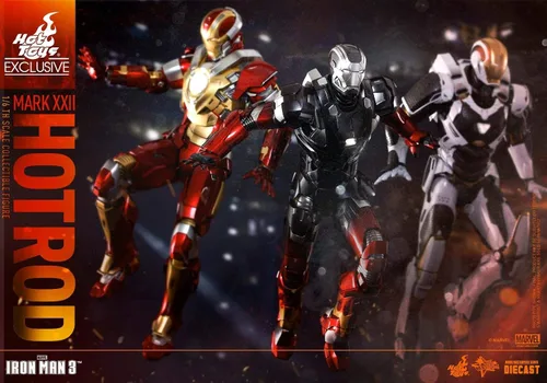 Vista 2 de Marvel Iron Man 3 Hot Rod Armor Mark XXII Sexta Escala Exclusiva Figura Diecast