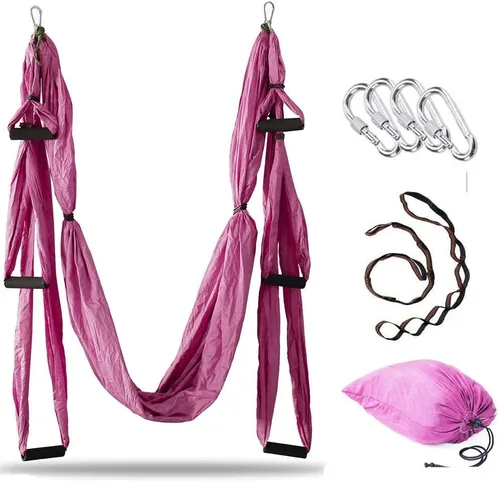 Vista 10 de Juego de Columpio de Yoga Aéreo, Hamaca Ultra Resistente con Extensión de Trapecio, Colgante Antigravedad para Ejercicios de Inversión