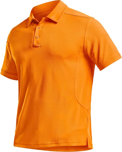 Vista 9 de CQR Camiseta polo táctica para hombre, de manga corta, ligera y con Dry Fit, tela piqué, FPU 50+, para exteriores