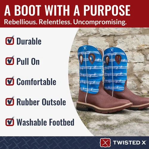 Vista 5 de Twisted X Botas de aleación Lite Western para hombre, botas casuales para hombre, 0