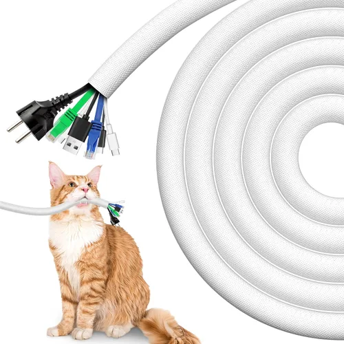 Vista 7 de AGPTEK Funda de cable, telar de alambre automotriz, resistente al calor, cubierta de protección de cable de tubo de manga dividida trenzada