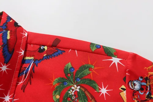 Vista 4 de SSLR - Camisas de Navidad para hombre, diseño de Papá Noel, para fiesta navideña.