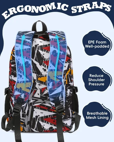 Vista 6 de Mochila escolar para niños, bolsas grandes para libros de escuela primaria, mochila de regreso a clases, mochilas para niños, NegroMarrón, Classic
