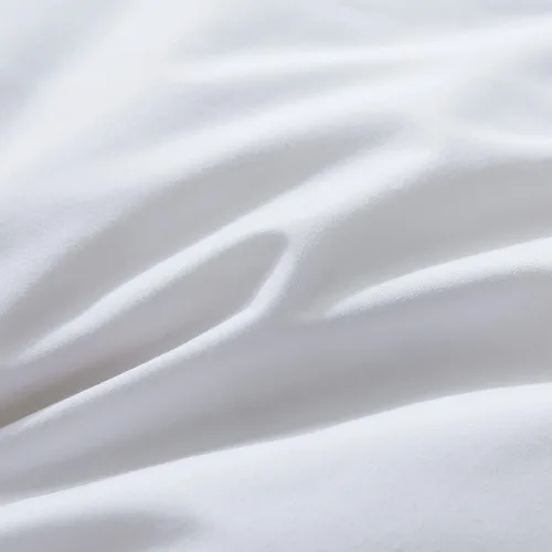 Vista 4 de Firefly - Almohadas de cama de plumón de ganso blanco y plumas blancas para dormir, funda 100% algodón, firme para posiciones para dormir, plumón