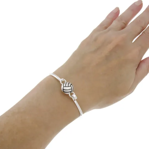 Vista 2 de PammyJ Pulsera de voleibol para niñas, regalo de voleibol para niñas, Metal