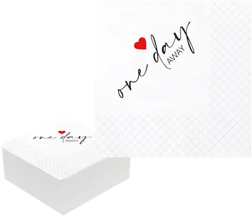 Vista 8 de Servilletas de cóctel de cena de ensayo de un día, suministros de fiesta de un día en papel servilletas desechables a granel para decoración de mesa