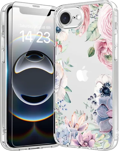 Vista 103 de bicol - Funda protectora a prueba de golpes para iPhone 15 Plus, funda delgada de acrílico transparente y diseños modernos para niña y mujer, 6.7