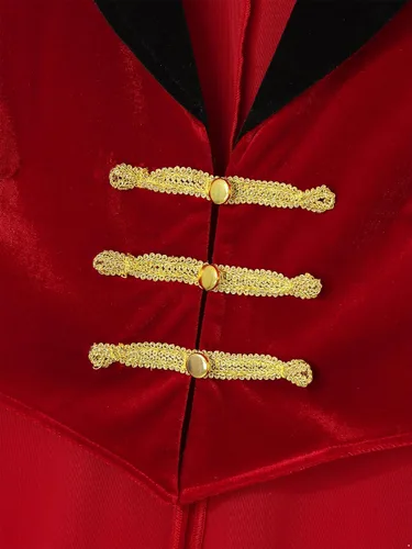 Vista 6 de Abrigo retro de terciopelo victoriano para mujer, chaqueta steampunk, disfraz de circo