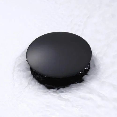 Vista 4 de Grifo de baño automático negro activado por movimiento, sin contacto, bañera, lavabo, lavabo, aireador, un agujero, mezclador de latón, desagüe