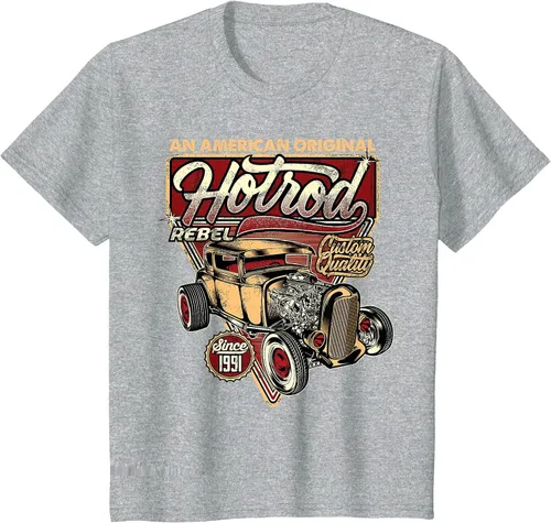Vista 56 de Camiseta vintage Hot Rod Speed and Power para hombre Asphalt Grey