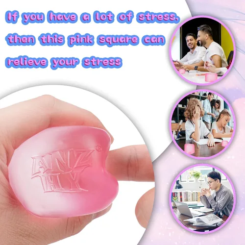 Vista 5 de Cubo de estrés para niños y adultos, juguetes esponjosos rellenos de gel para aliviar el estrés de los niños, bolas de alta densidad