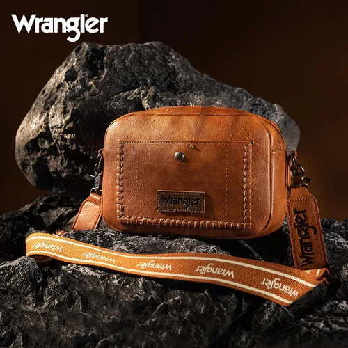 Vista 6 de Wrangler Bolsos cruzados para mujer, bolso de cámara a la moda con correa ancha