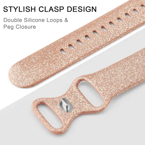 Vista 4 de Meliya Correa para Apple Watch Series 8, SE, 7, 6, 5, 4, 3, 2, 1, 1.772 in, 1.614 in, 1.732 in, 1.496 in, 1.654 in, para mujeres y hombres, correa