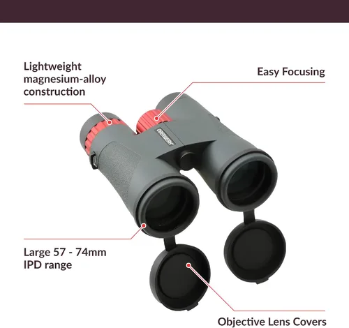 Vista 5 de Oberwerk Binoculares Sport ED 8x42 – Prismáticos profesionales para adultos/senderismo y exteriores/observación de aves de nivel avanzado/armadura
