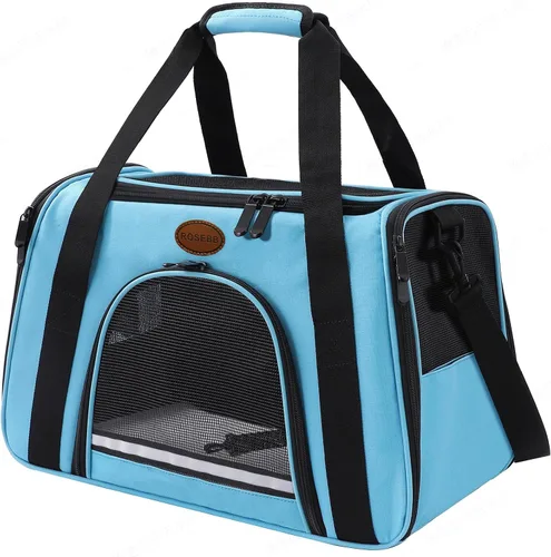 Vista 10 de Transportador de gatos para perros medianos y pequeños, perros y cachorros de hasta 15 libras, aprobado por la aerolínea TSA, transportador
