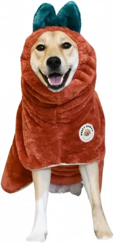 Vista 13 de DERPYCHAPPY Bata de Toalla Premium para Perros y Albornoz para Perros para Secar Perros Hecho en Corea Toalla de Baño de Microfibra Súper