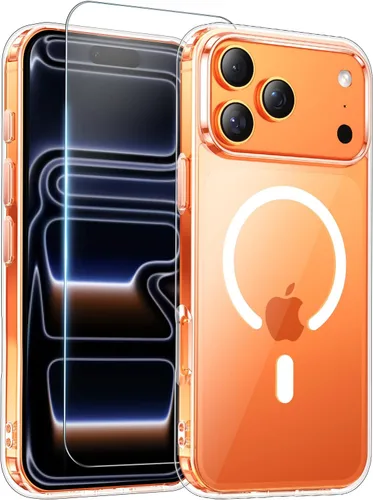 Vista 46 de Funda transparente para iPhone 11 con protector de pantalla, compatible con Magsafe, antiamarilleo, protección de grado militar, a prueba de golpes