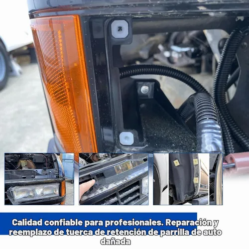 Vista 6 de 30 tuercas de retención de rejilla de coche, tuerca de tornillo de parrilla de nylon con # 347347