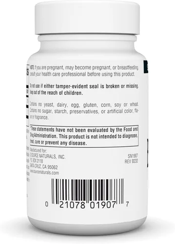 Vista 2 de Source Naturals Benfotiamina, Fuente soluble en grasa de vitamina B-1, 150 mg - 120 Tabletas