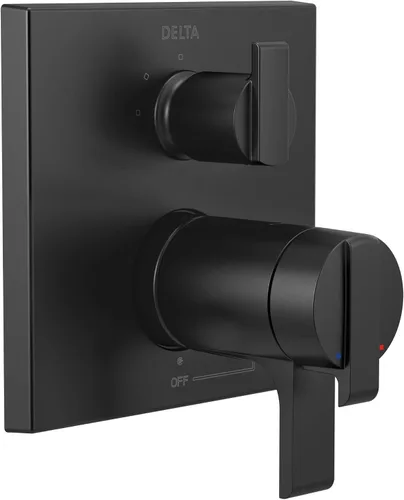 Vista 4 de DELTA FAUCET T27T867, cromo Ara Angular Modern TempAssure Serie 17T Moldura de válvula con desviador integrado de 3 ajustes