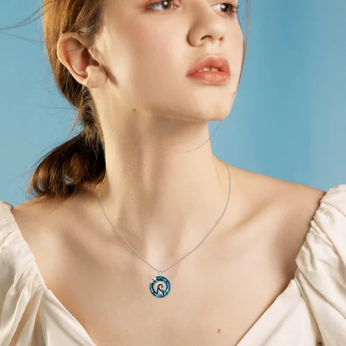 Vista 4 de Mother Daughter Necklace 925 Sterling Silver Crystal ElephantPenguin Necklace Cute Animal Mother's Day Necklace Jewelry Gifts for Mom Women