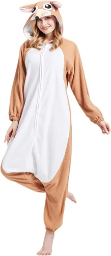 Vista 2 de Pijama de una sola pieza de animal para adultos, disfraz de cosplay de animales para hombre y mujer, ropa de dormir unisex