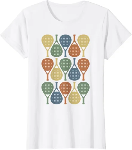 Vista 25 de Vintage Retro Padel Camiseta de Padel Sports Lover