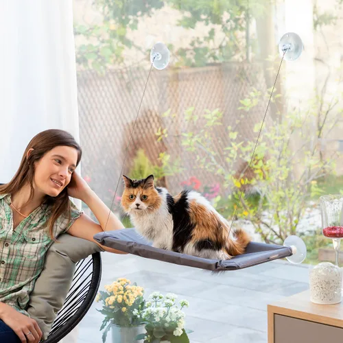 Vista 3 de Hamaca Colgante para Gatos Catlax InnovaGoods