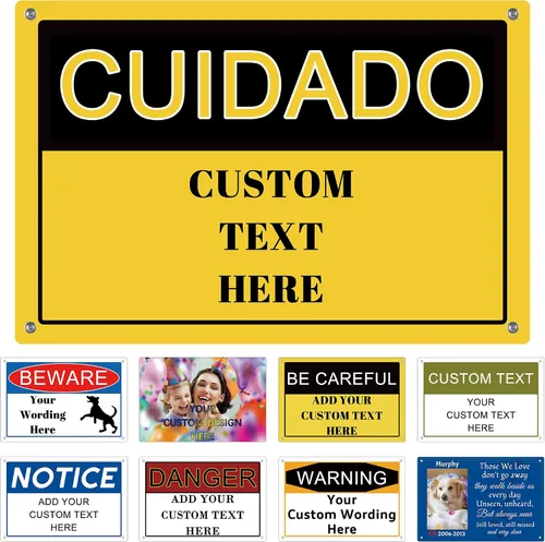 Vista 25 de Letreros personalizados de metal para exteriores, letrero personalizado para exteriores/interiores, letrero de metal personalizado de aluminio