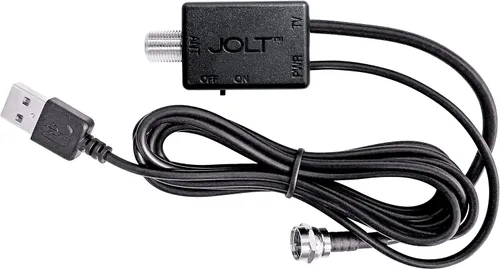 Vista 4 de Mohu Leaf Amplified - Antena de TV para interiores ultrafina, rango de 60 millas, amplificador Jolt Switch, UHF VHF, multidireccional, 4K UHD, TV