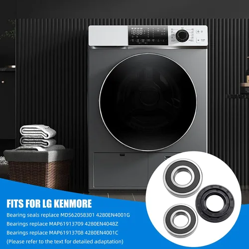 Vista 5 de Kit de rodamientos de carga frontal para bañera de lavadora Compatible con algunos rodamientos y sellos de tina de lavadora LG y Kenmore Reemplaza