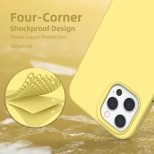 Vista 94 de Funda de silicona líquida compatible con iPhone 12 Pro Max 6.7 pulgadas, funda de gel de protección completa con forro de microfibra, funda