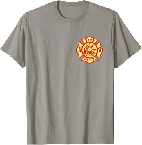 Vista 24 de Camiseta con logotipo de bomberos con símbolo de bombero, Negro