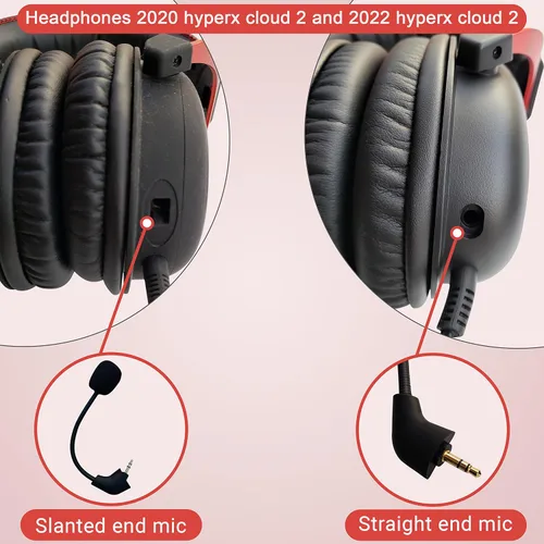 Vista 2 de TNE Micrófono de repuesto para micrófono de juego para pre-2021 1 versión con cable Kingston HyperX Cloud 2 II Cloud Core Cloud Pro CloudX PS5 Xbox