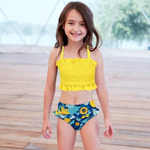 Vista 3 de Moon Tree Traje de baño deportivo de dos piezas para niñas