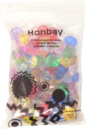 Vista 7 de Honbay 100 gemas de cristal de imitación de diamantes acrílicos de 0.78 pulgadas para dispersión de mesa, rellenos de jarrones, eventos, bodas