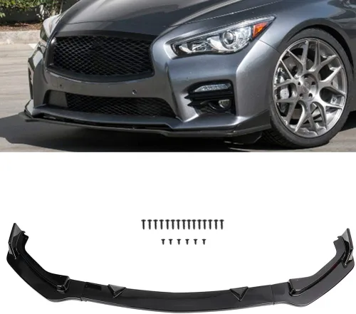 Vista 97 de SCITOO Alerón de borde de parachoques delantero mate negro para Ford Focus ST años 2013-2014 - Spoiler frontal de polipropileno