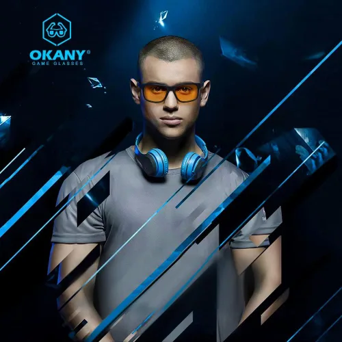Vista 5 de Okany Blue Light Blocking Glasses Gaming Computer Glasses Powerful Professional Screen Filter