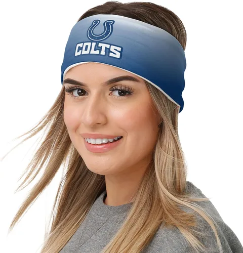 Vista 45 de FOCO Diadema de moda para mujer con logotipo de equipo de la NFL Gradiente impreso.