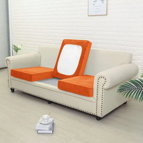 Vista 55 de Jonuiony Funda universal para sofá resistente al desgaste, fundas de terciopelo elástico para cojines separados para sofá, fundas de sofá